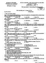 Đề thi khảo sát kiến thức chuẩn bị cho năm học mới môn Vật lý Lớp 10 - Mã đề 295 - Năm học 2019-2020 - Trường THPT Liễn Sơn